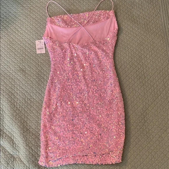 Sequin Pink Dress - Picture 3 of 3